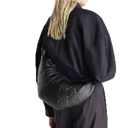 Black Lamb Leather Shoulder Bag