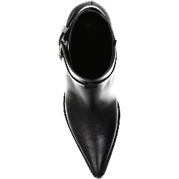 Black Calfskin High Heel Boots