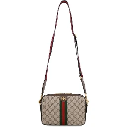 Beige Cotton Shoulder Bag