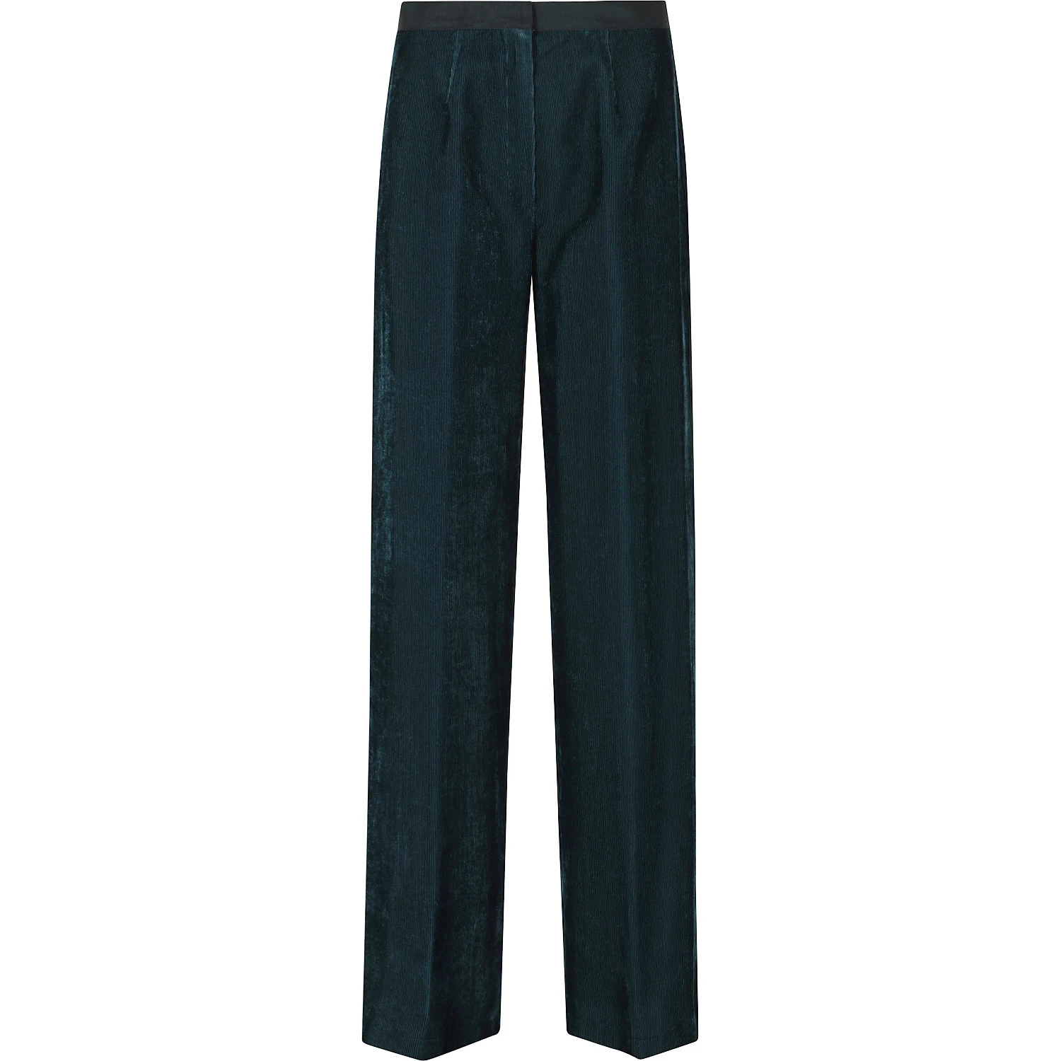 FLUID RIBBED VELVET HIGH WAIST PANTS