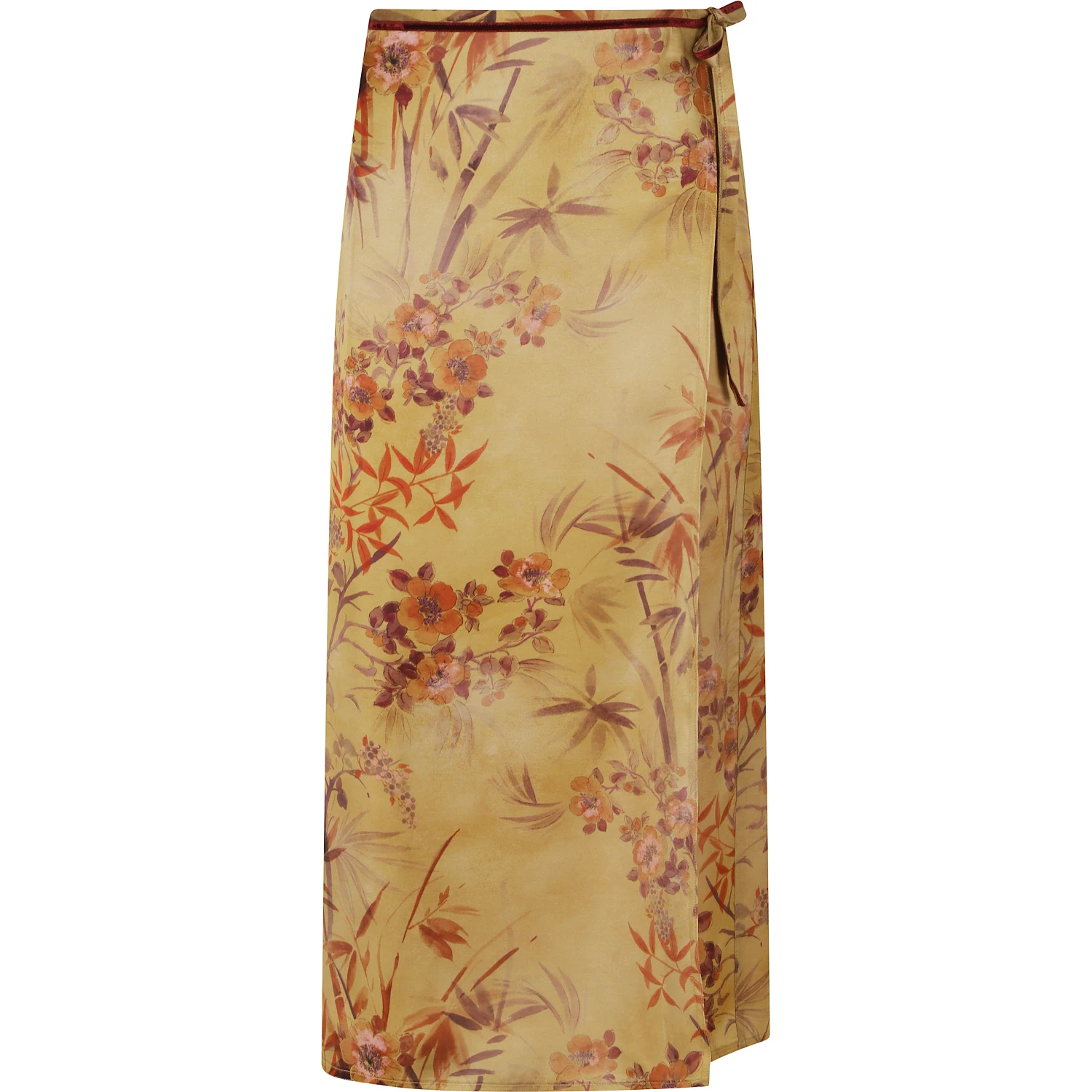 LE BAMBOU SECRET PRINT SATIN SKIRT