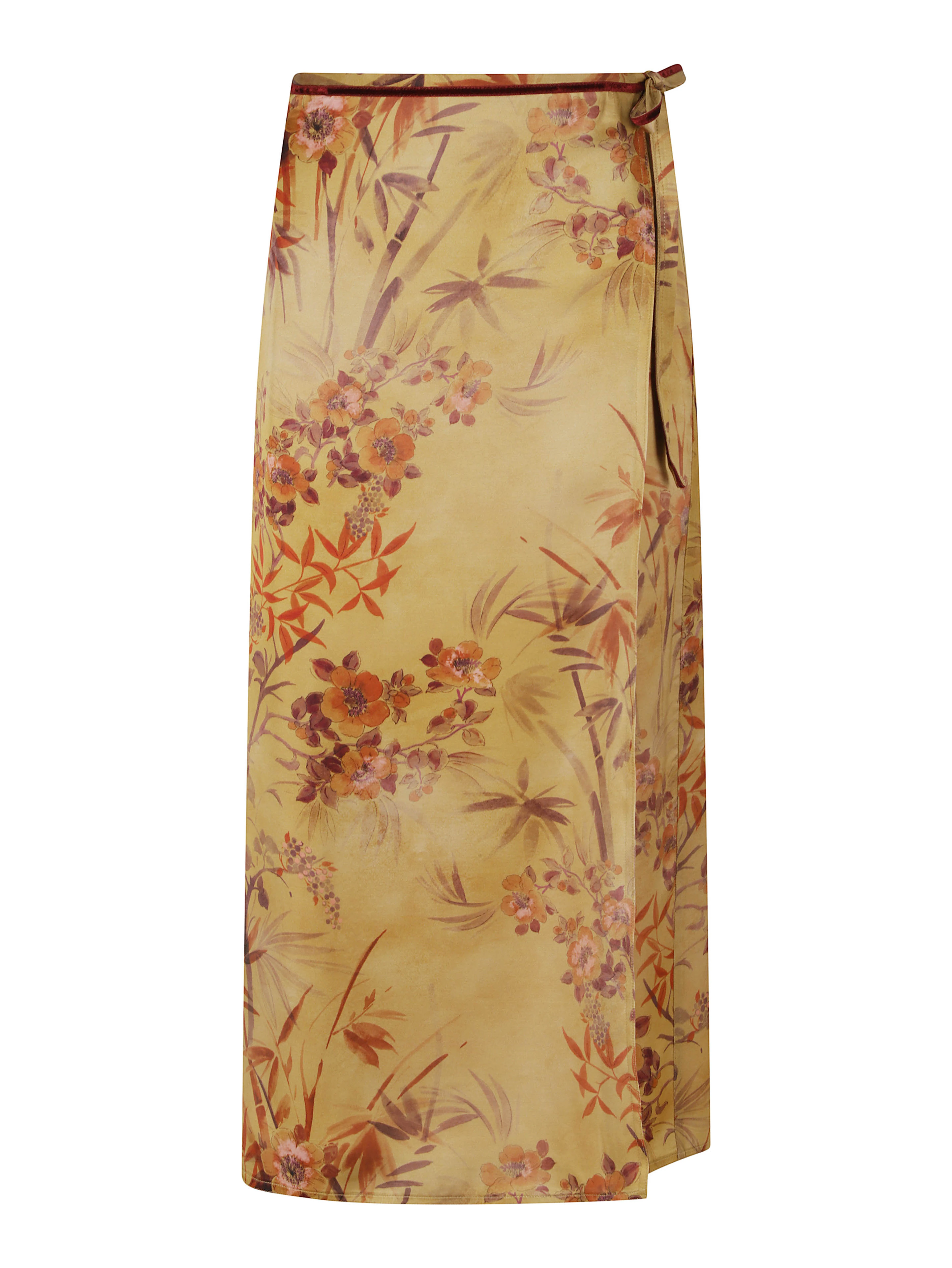 LE BAMBOU SECRET PRINT SATIN SKIRT
