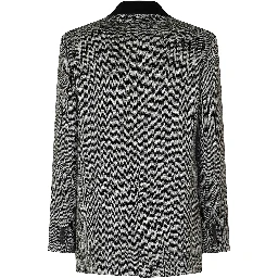 VELVET COLLAR JASP CHEVRON BLAZER