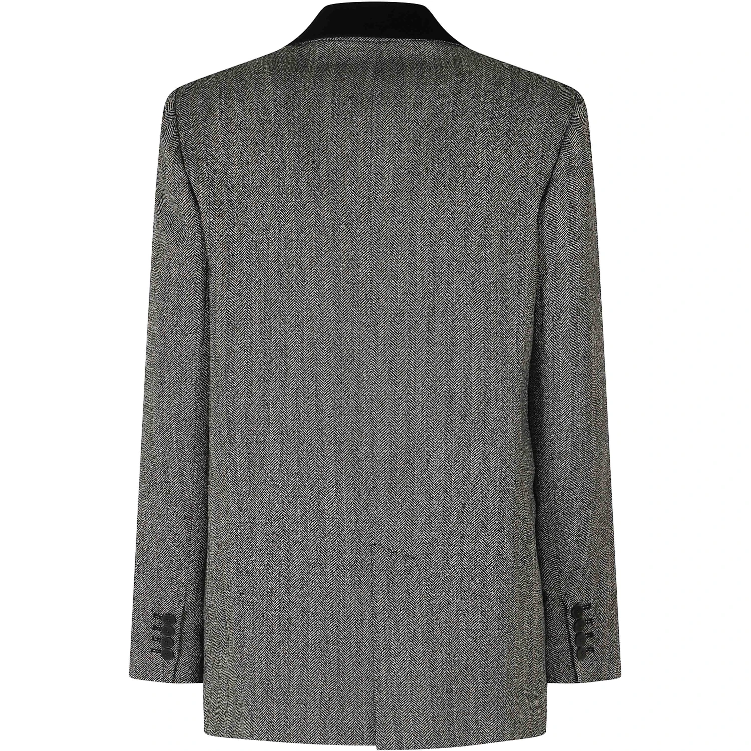 VELVET COLLAR JASP CHEVRON BLAZER