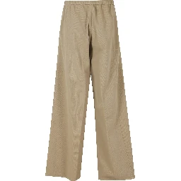 FLUID COTTON TWILL WIDE LEG PANTS