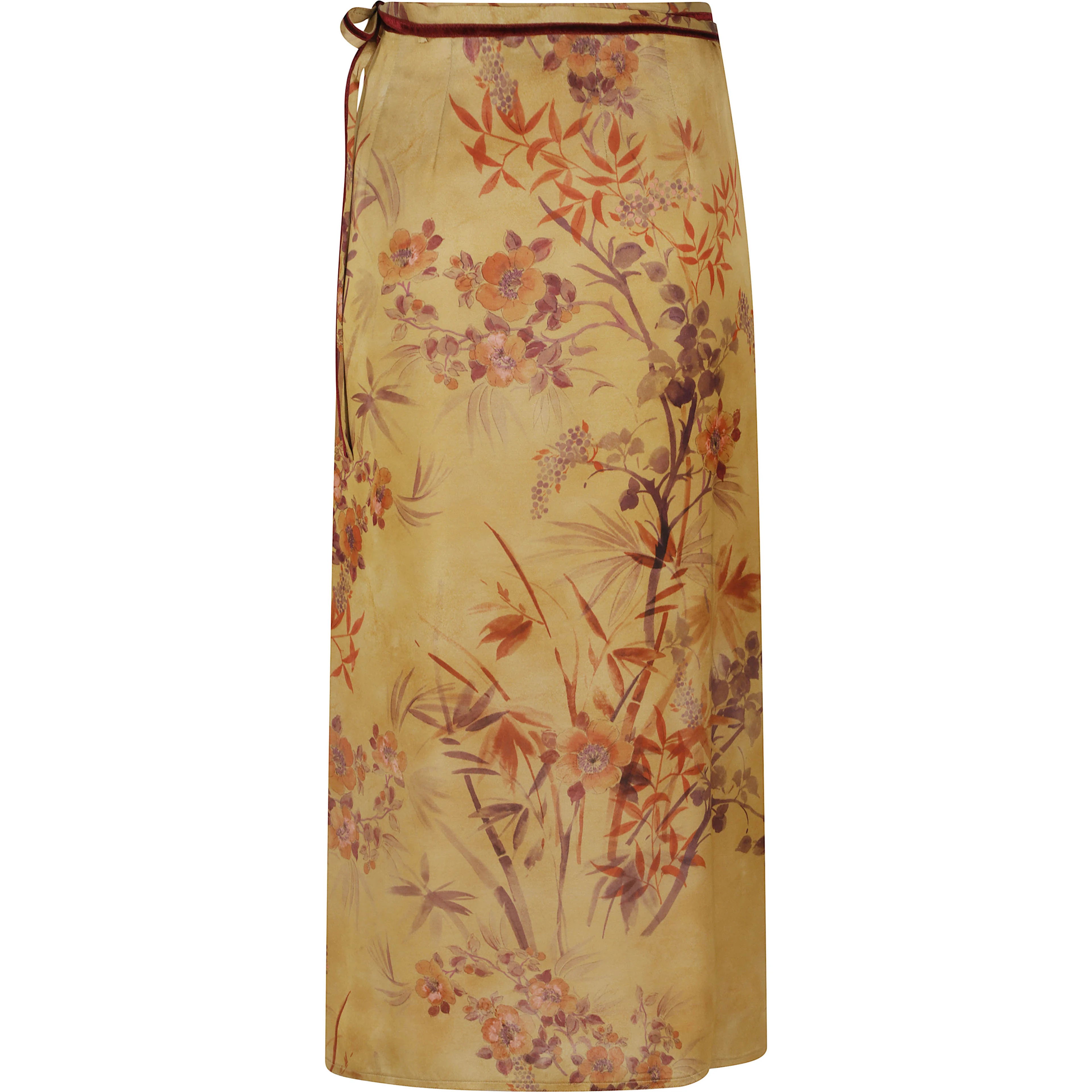 LE BAMBOU SECRET PRINT SATIN SKIRT