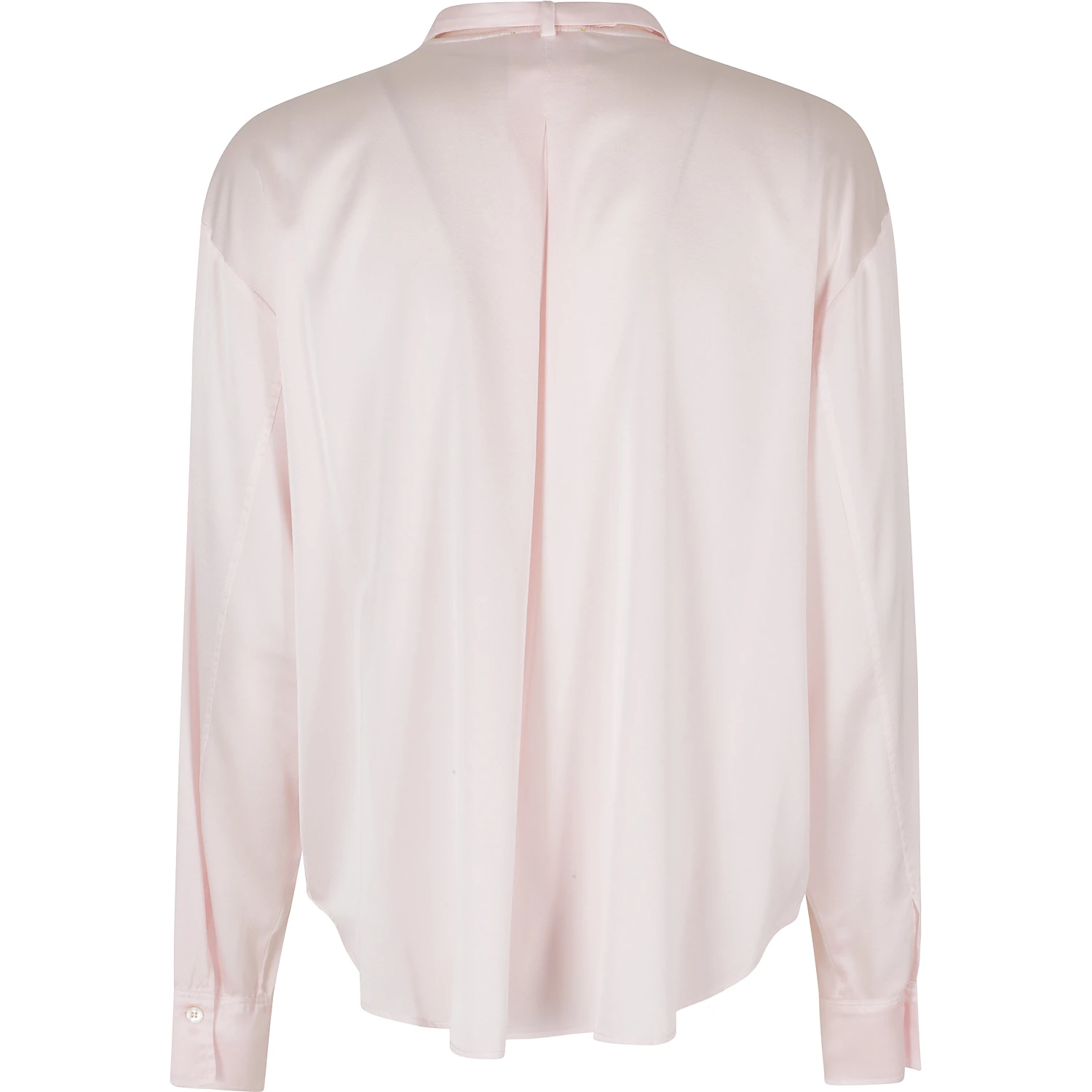 HEAVY STRETCH SILK SATIN BOW TIE SHIRT