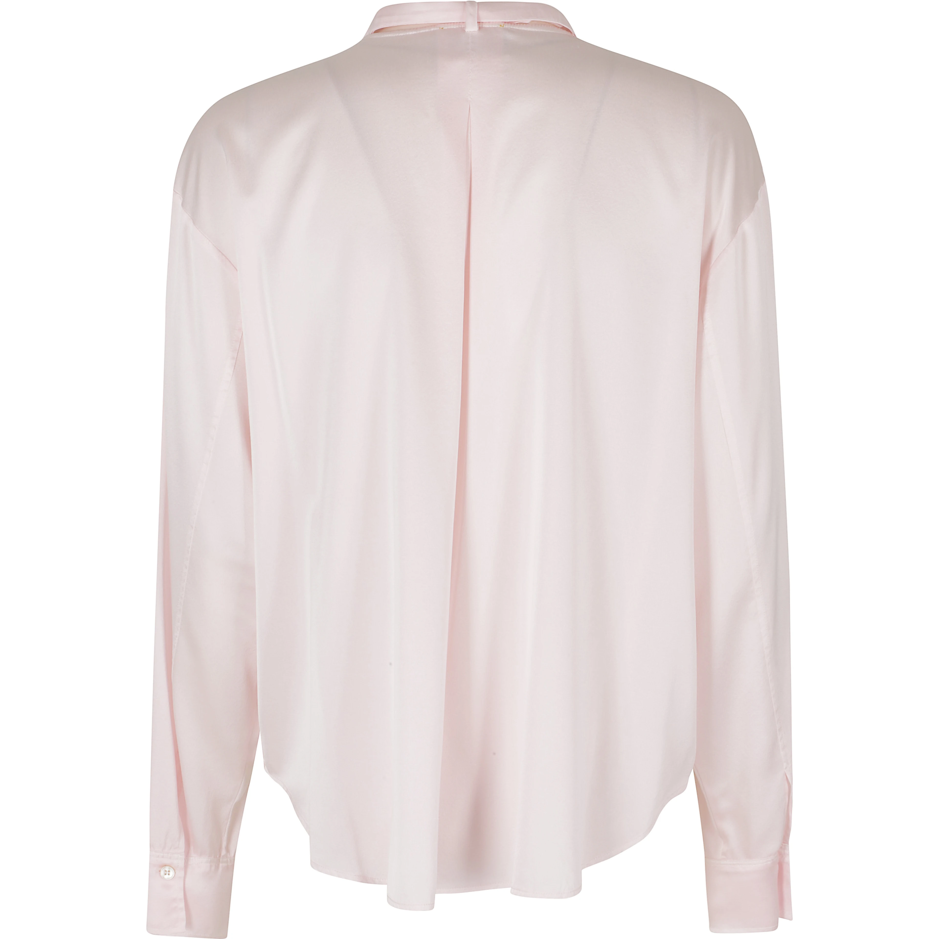 HEAVY STRETCH SILK SATIN BOW TIE SHIRT