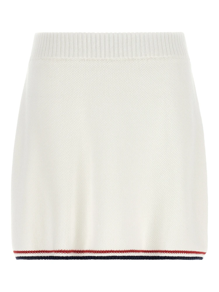 White Cotton Long Skirt