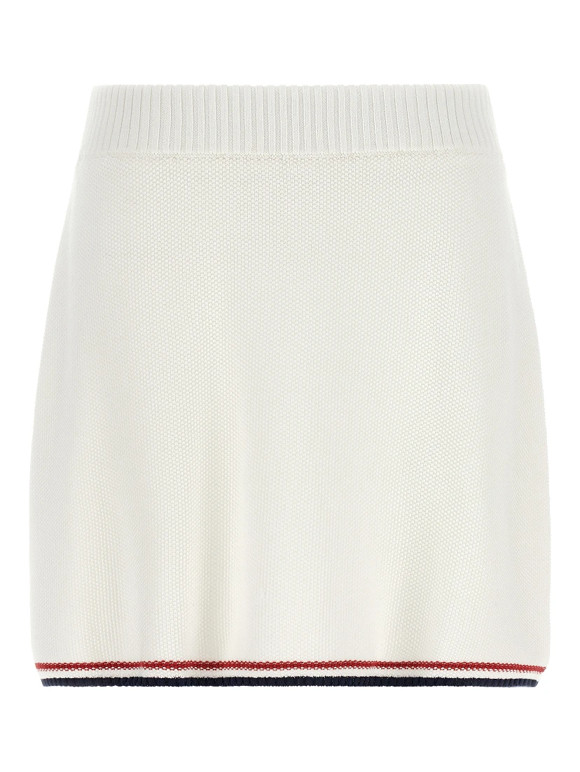 White Cotton Long Skirt