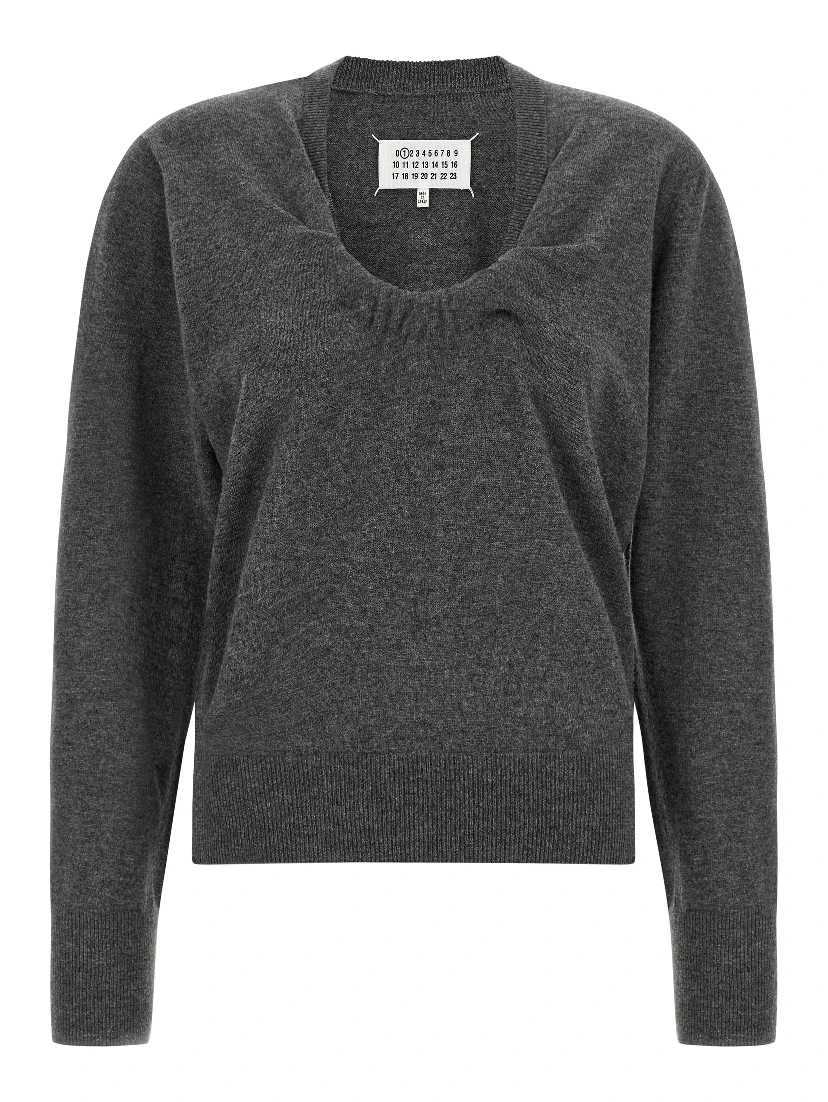 Gray Virgin Wool Cardigan
