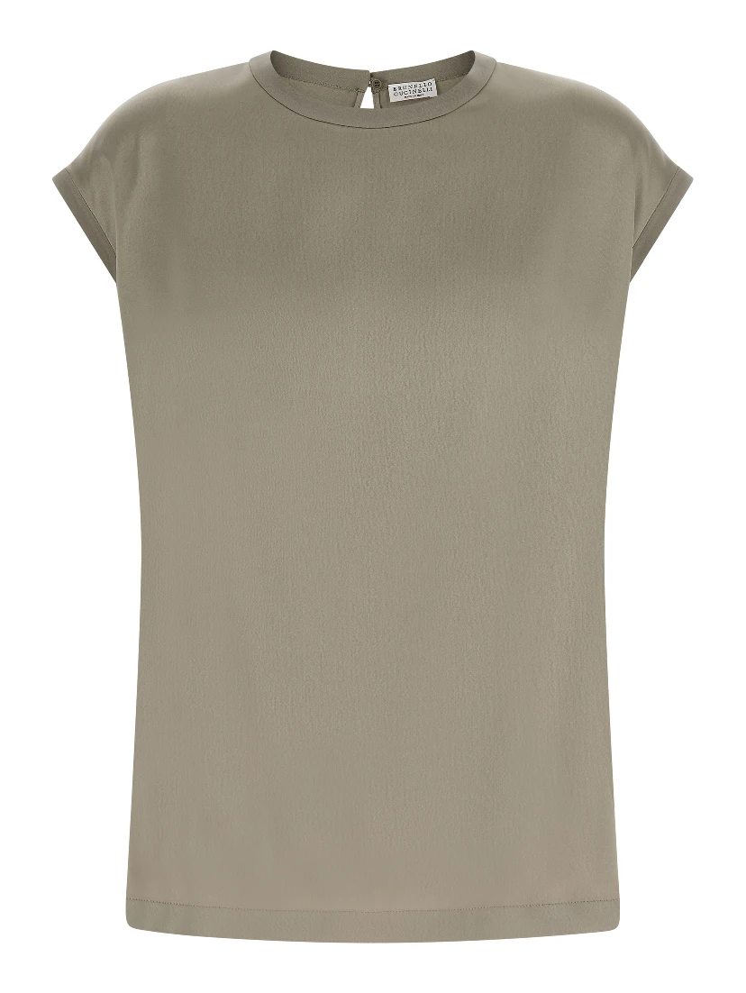 Bicolor Silk Blouse