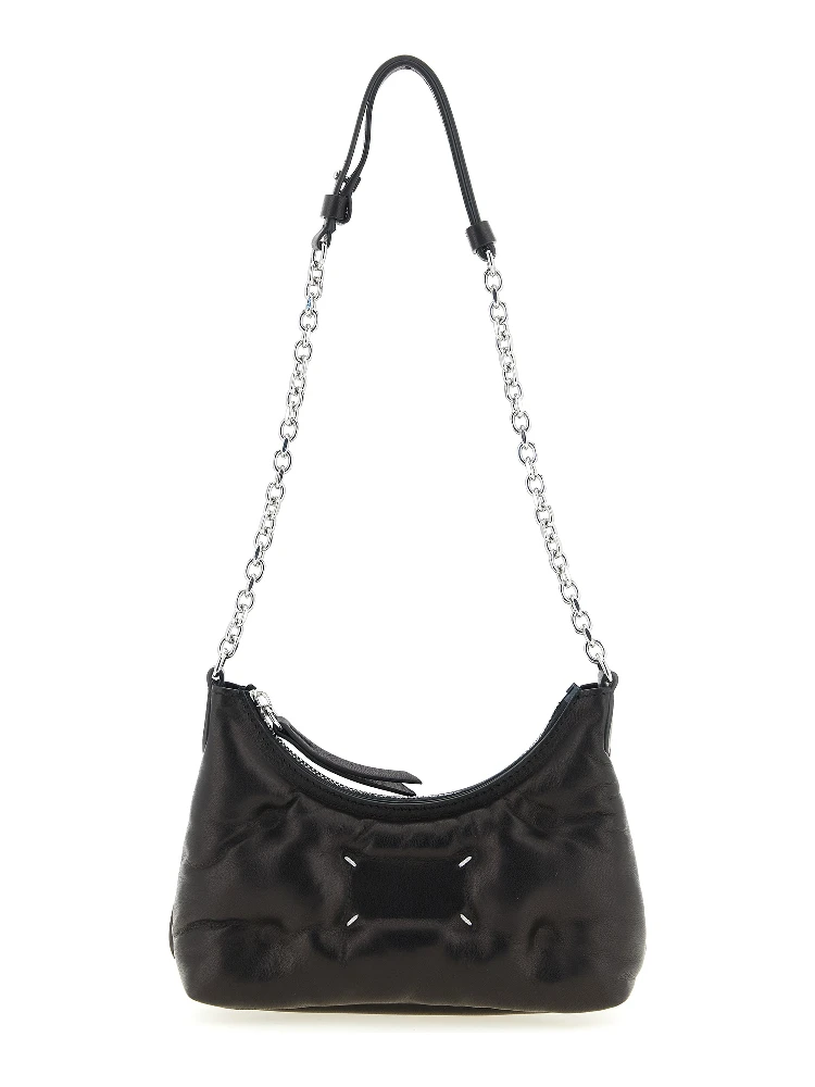 Black Lamb Leather Crossbody Bag