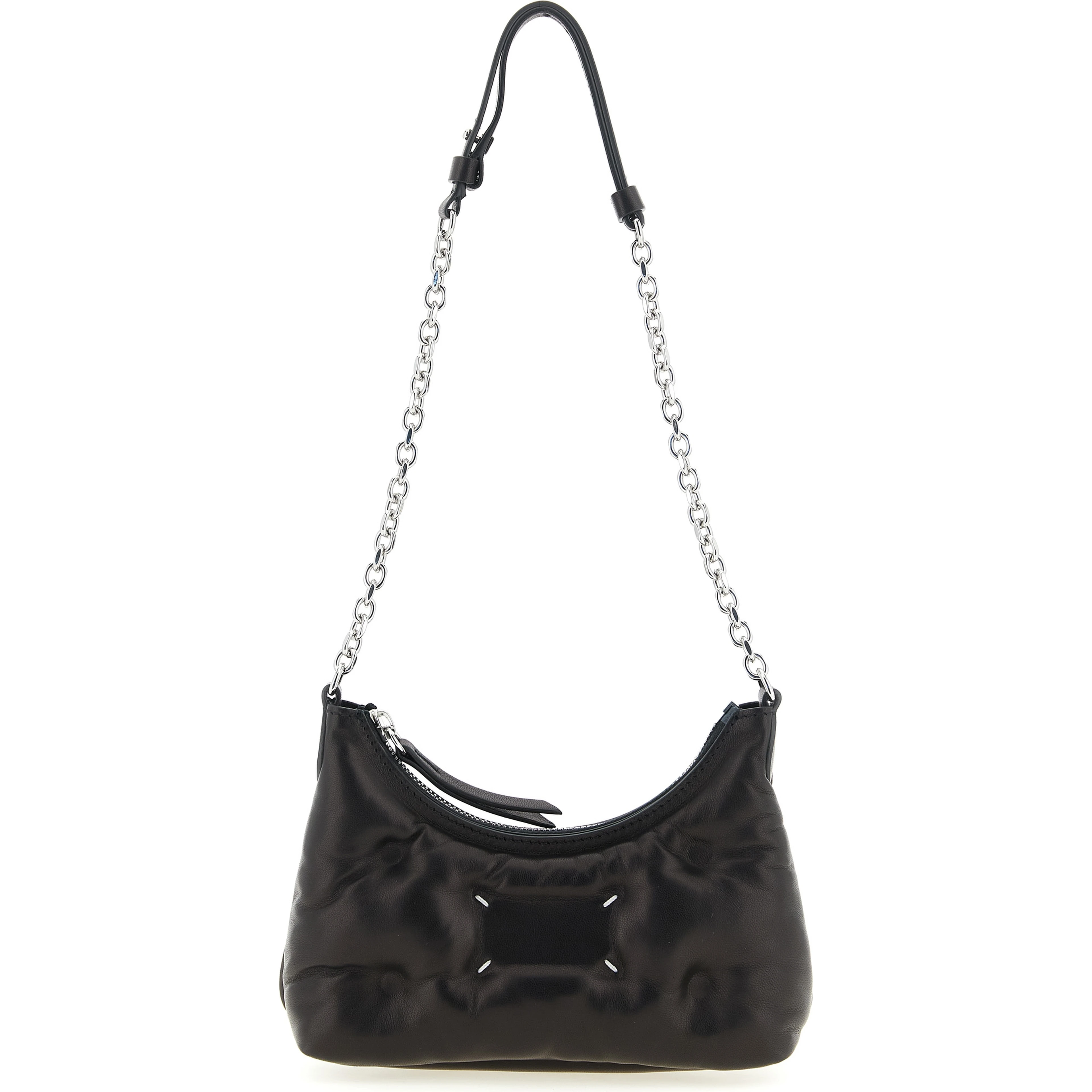 Black Lamb Leather Crossbody Bag