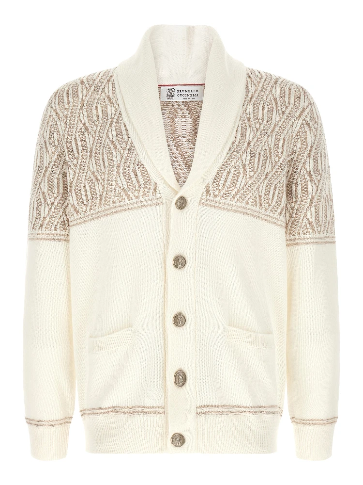 Beige Cotton Cardigan