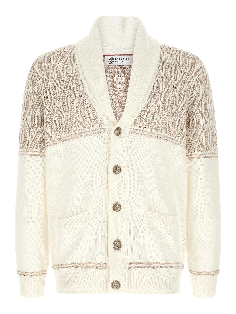 Beige Cotton Cardigan