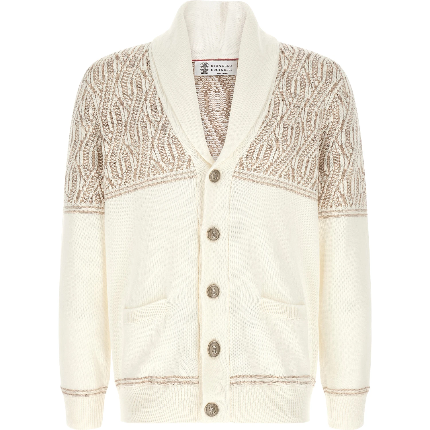 Beige Cotton Cardigan