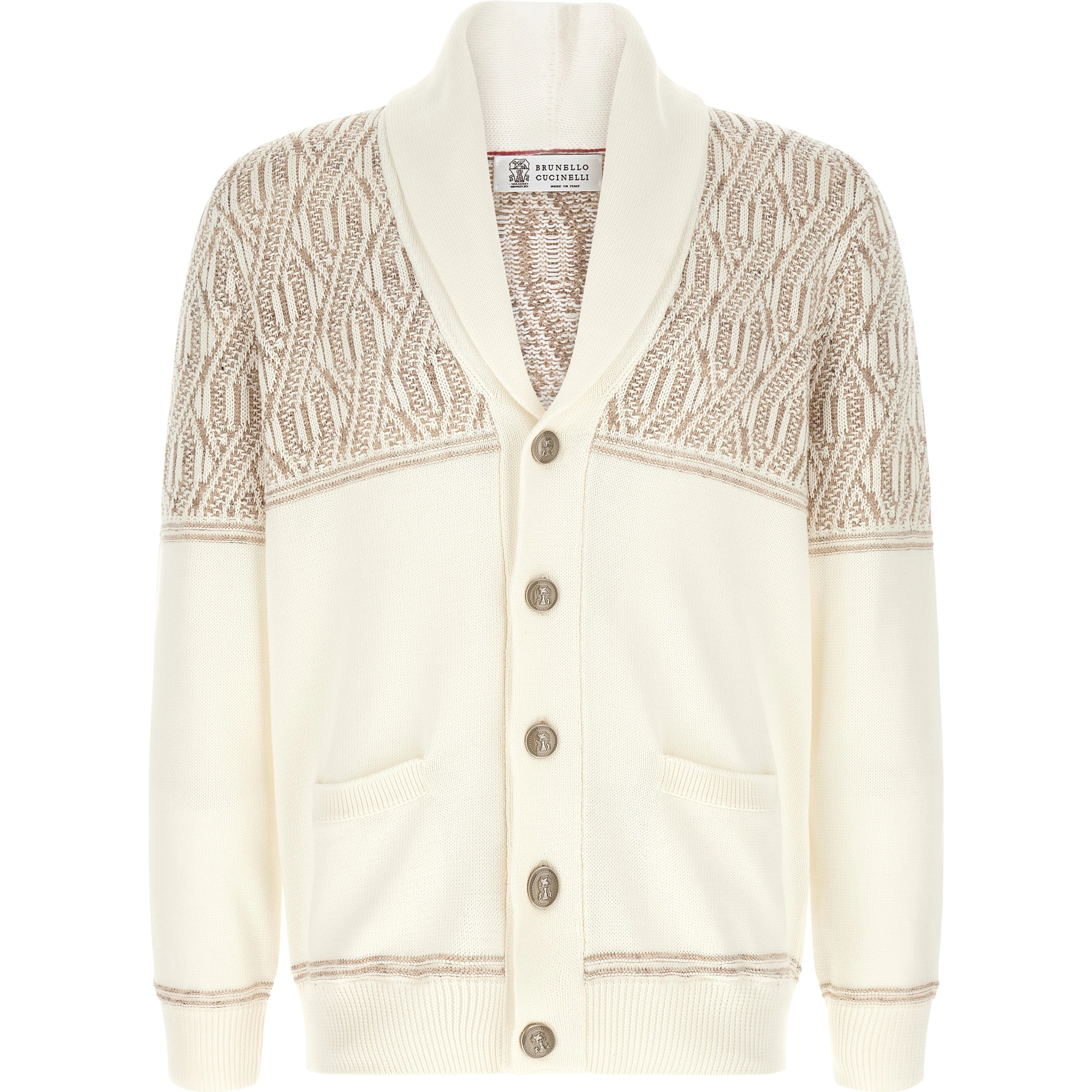 Beige Cotton Cardigan