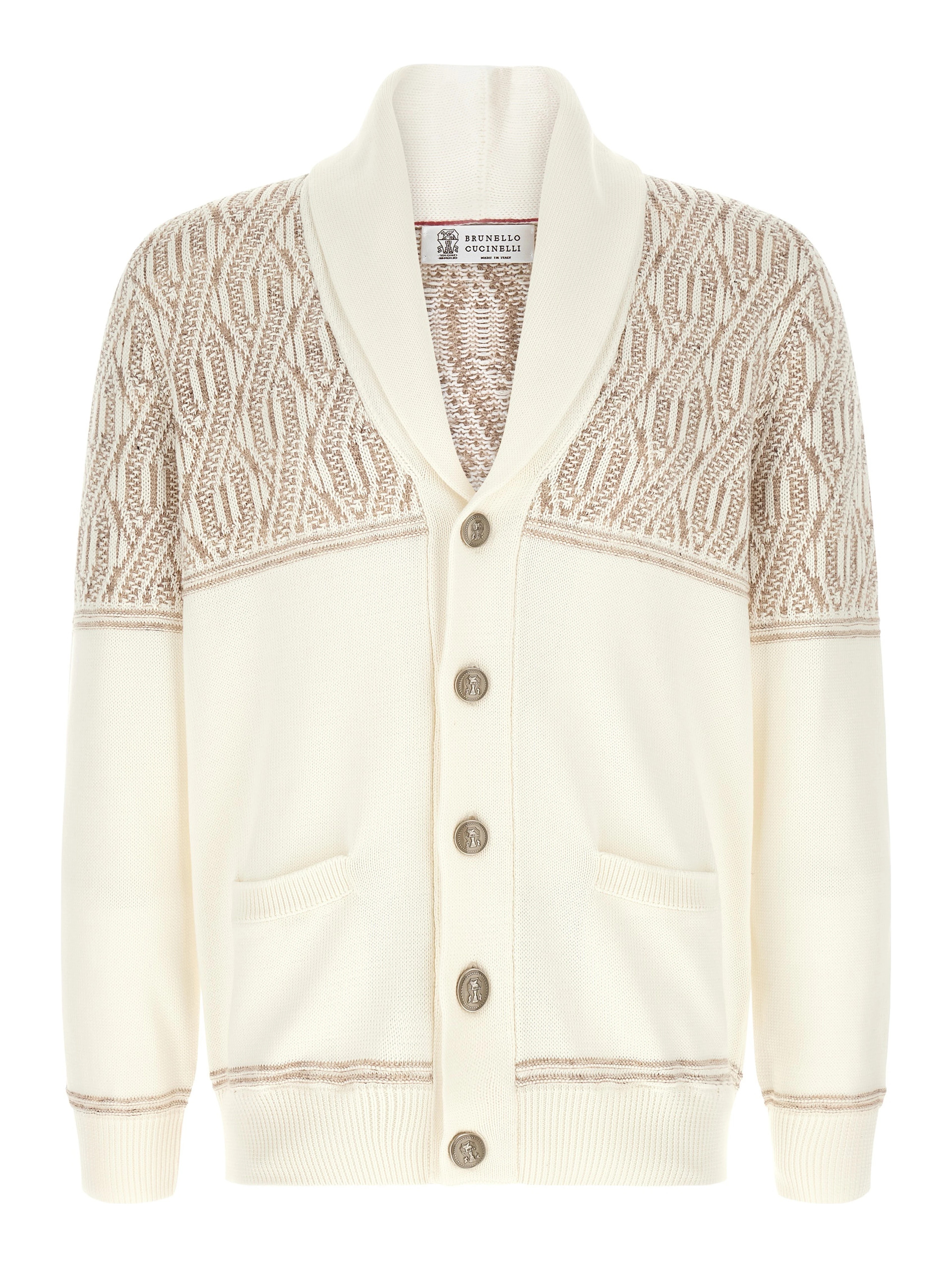 Beige Cotton Cardigan
