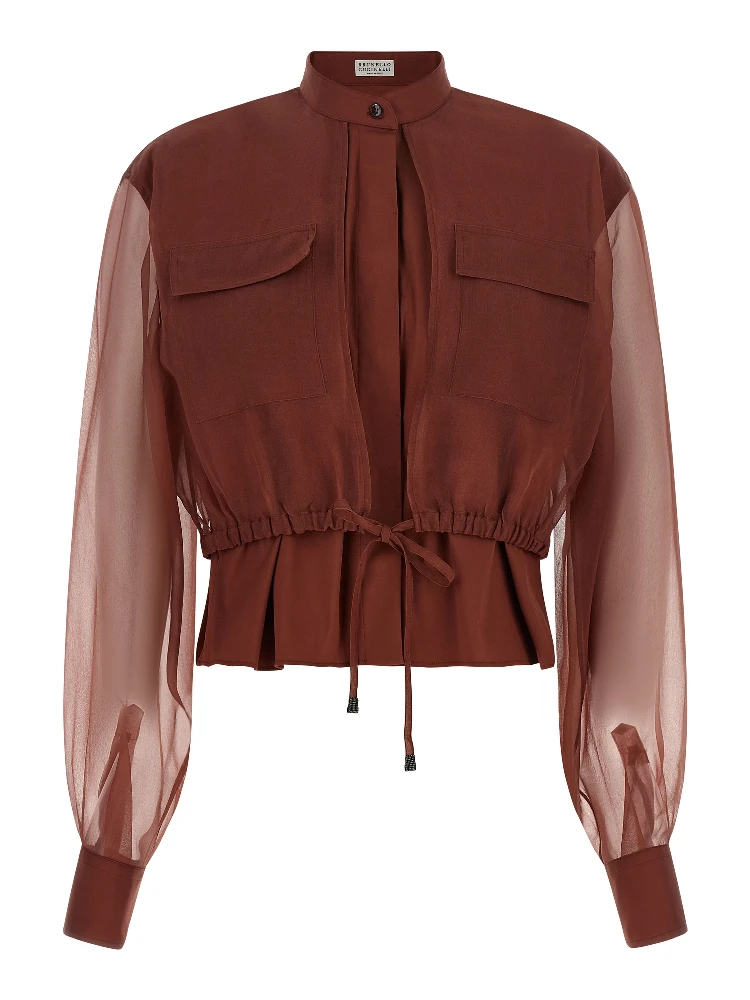 Brown Cotton Blouse