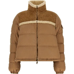 Beige Polyester Full-Length Jacket