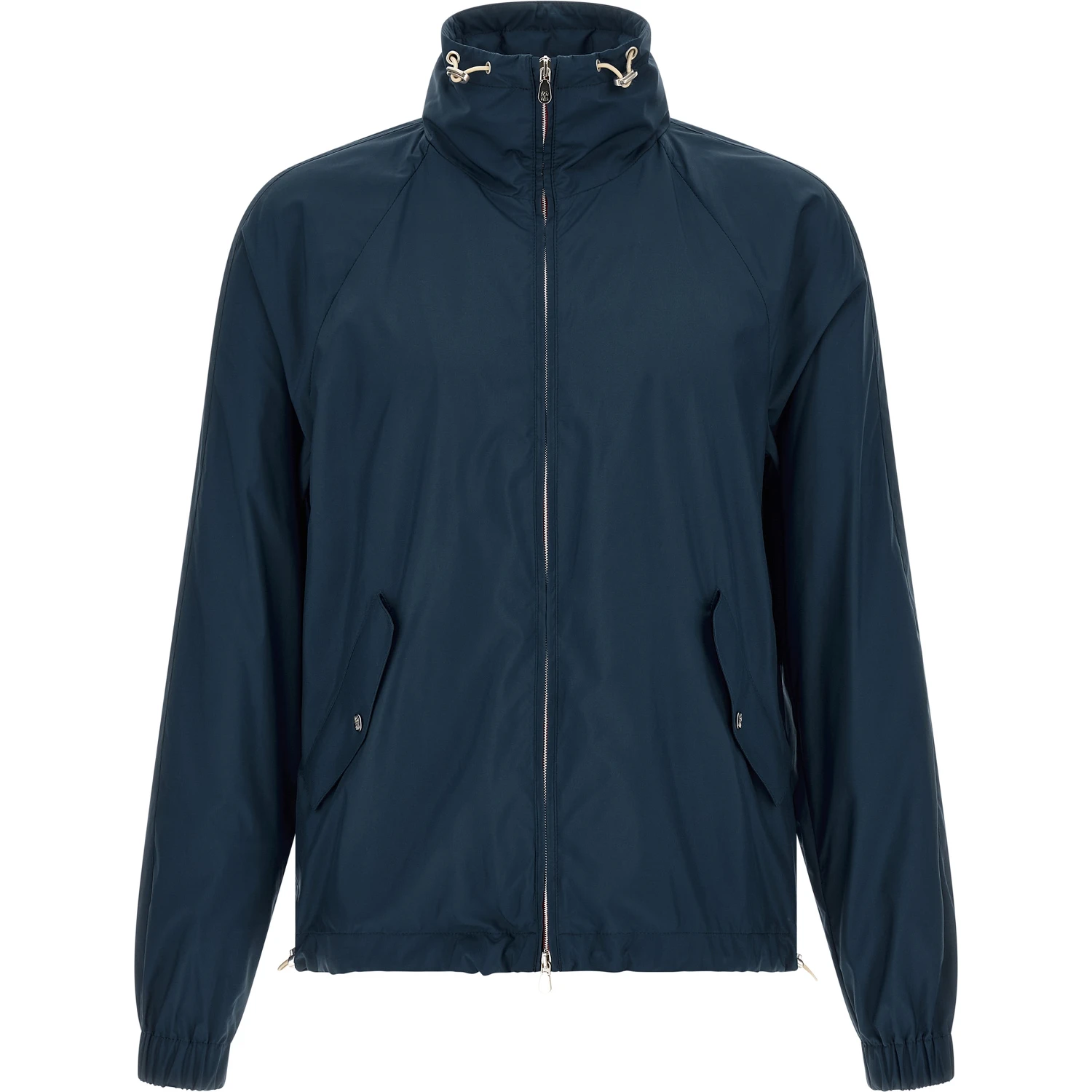 Blue Polyester Full-Length Jacket