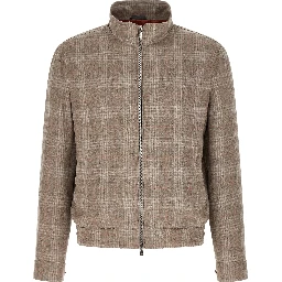 Brown Wool Full-Length Jacket