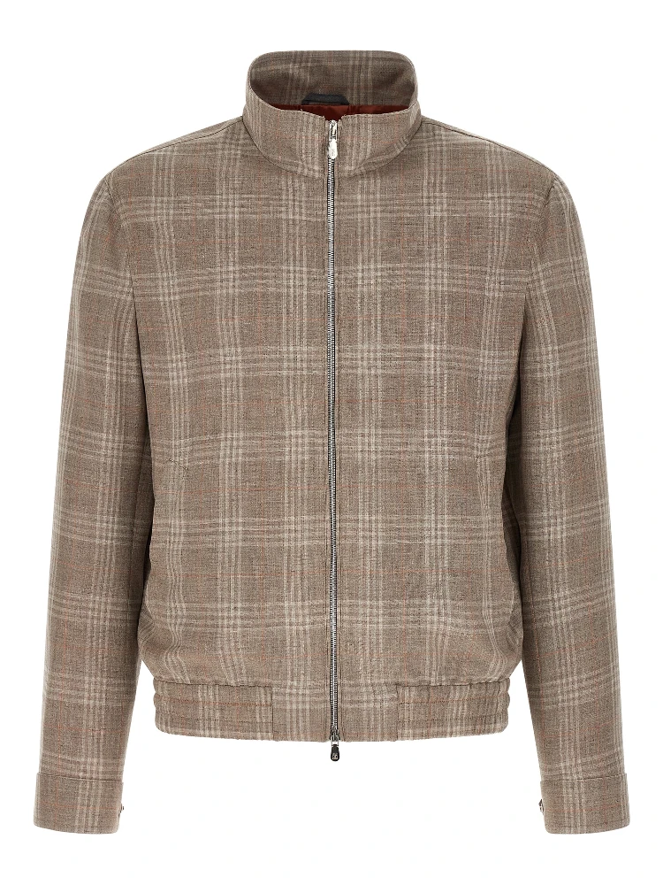 Brown Wool Full-Length Jacket