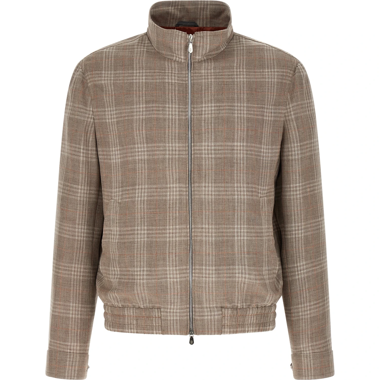 Brown Wool Full-Length Jacket