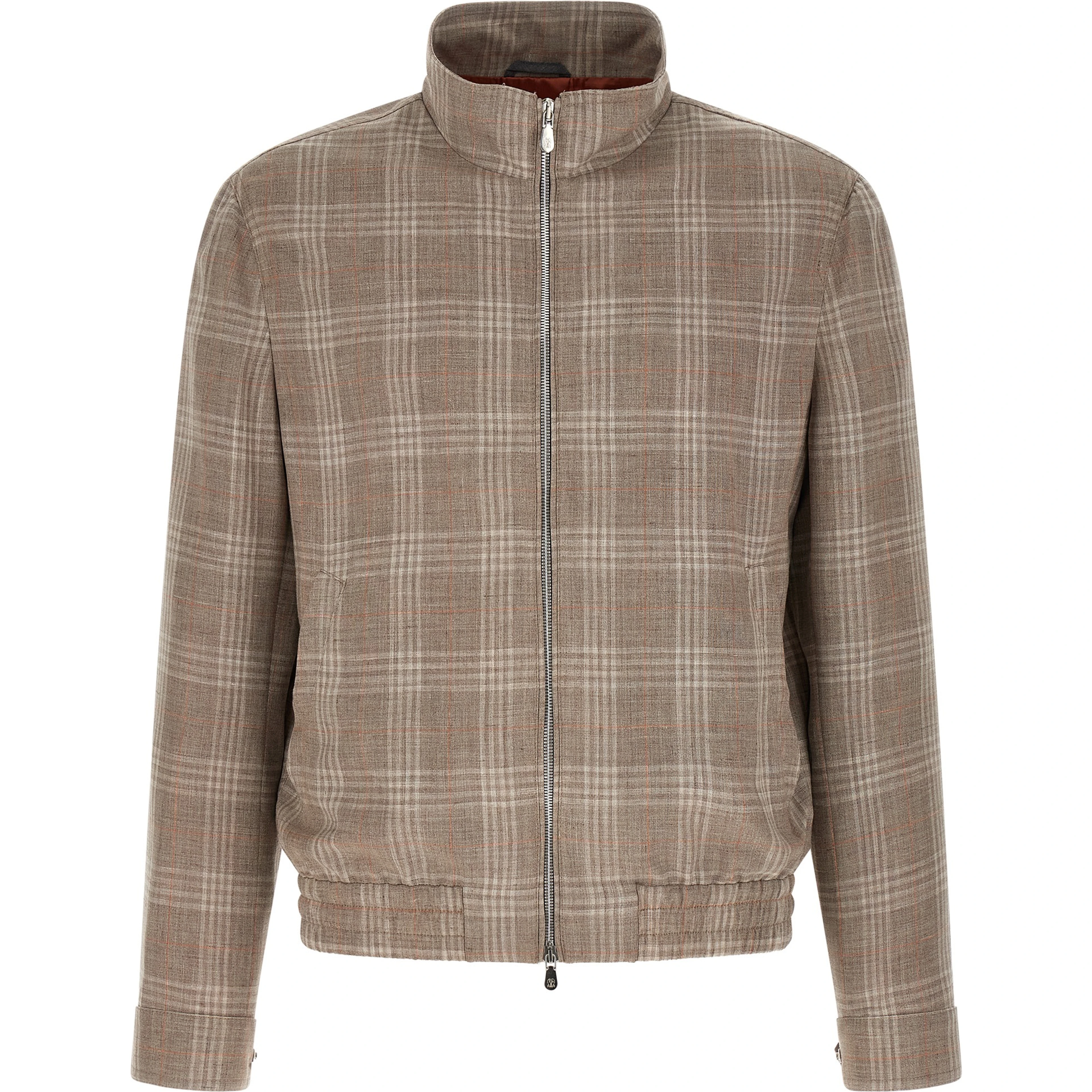 Brown Wool Full-Length Jacket