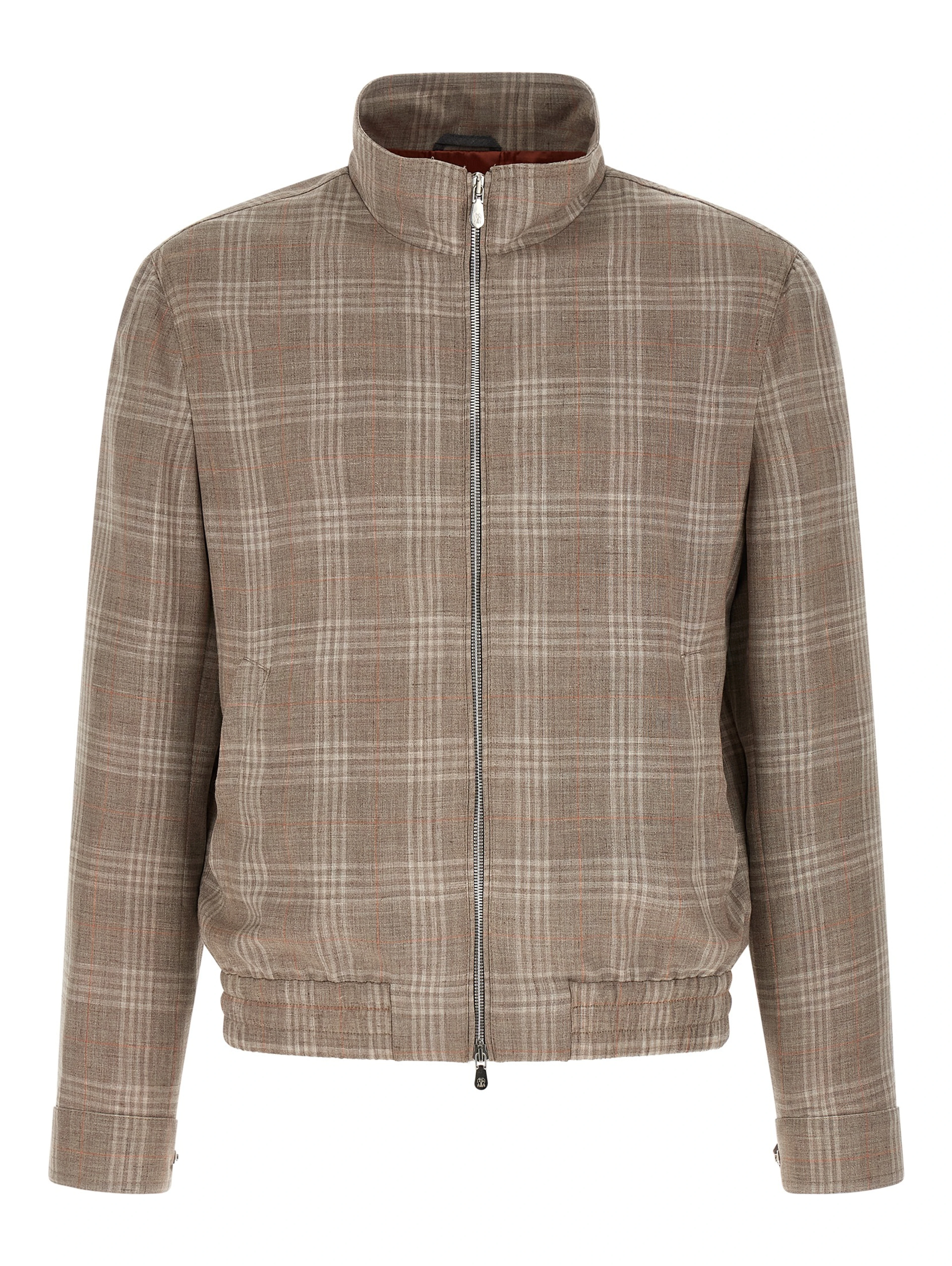 Brown Wool Full-Length Jacket