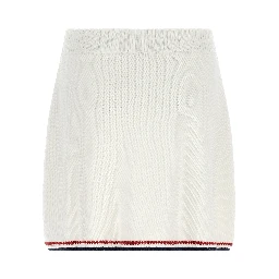White Cotton Long Skirt