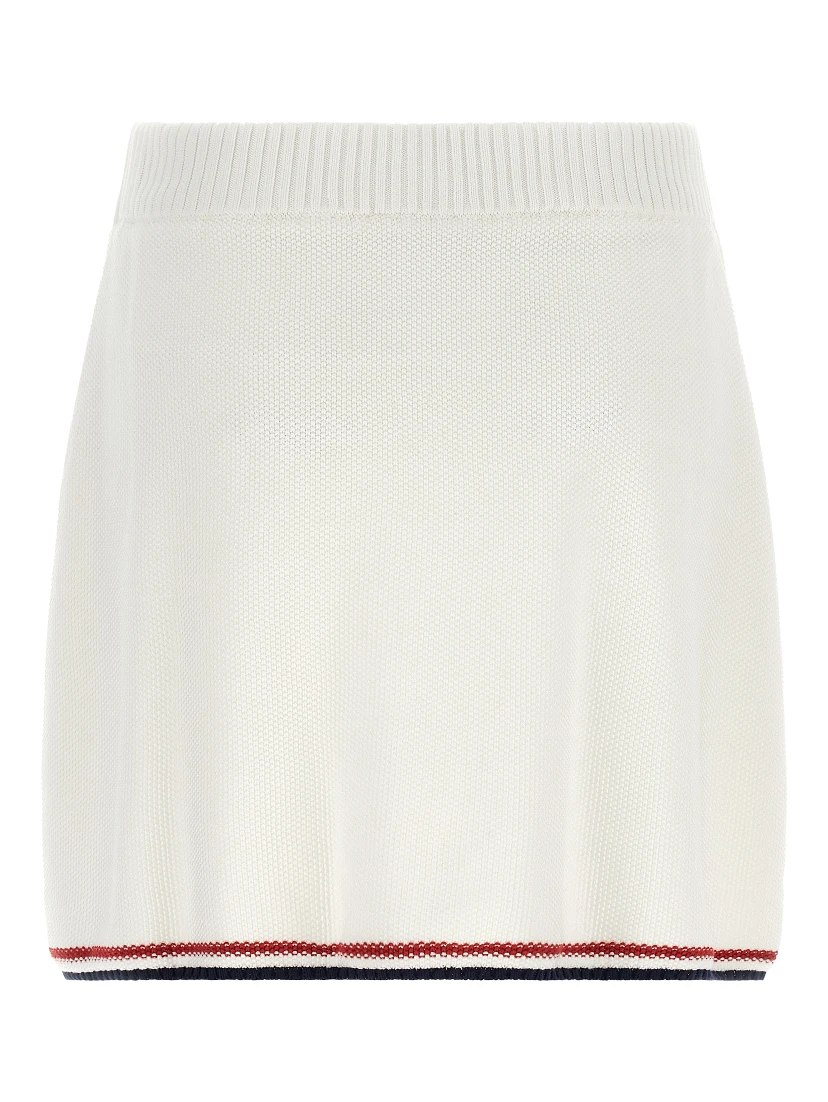 White Cotton Long Skirt