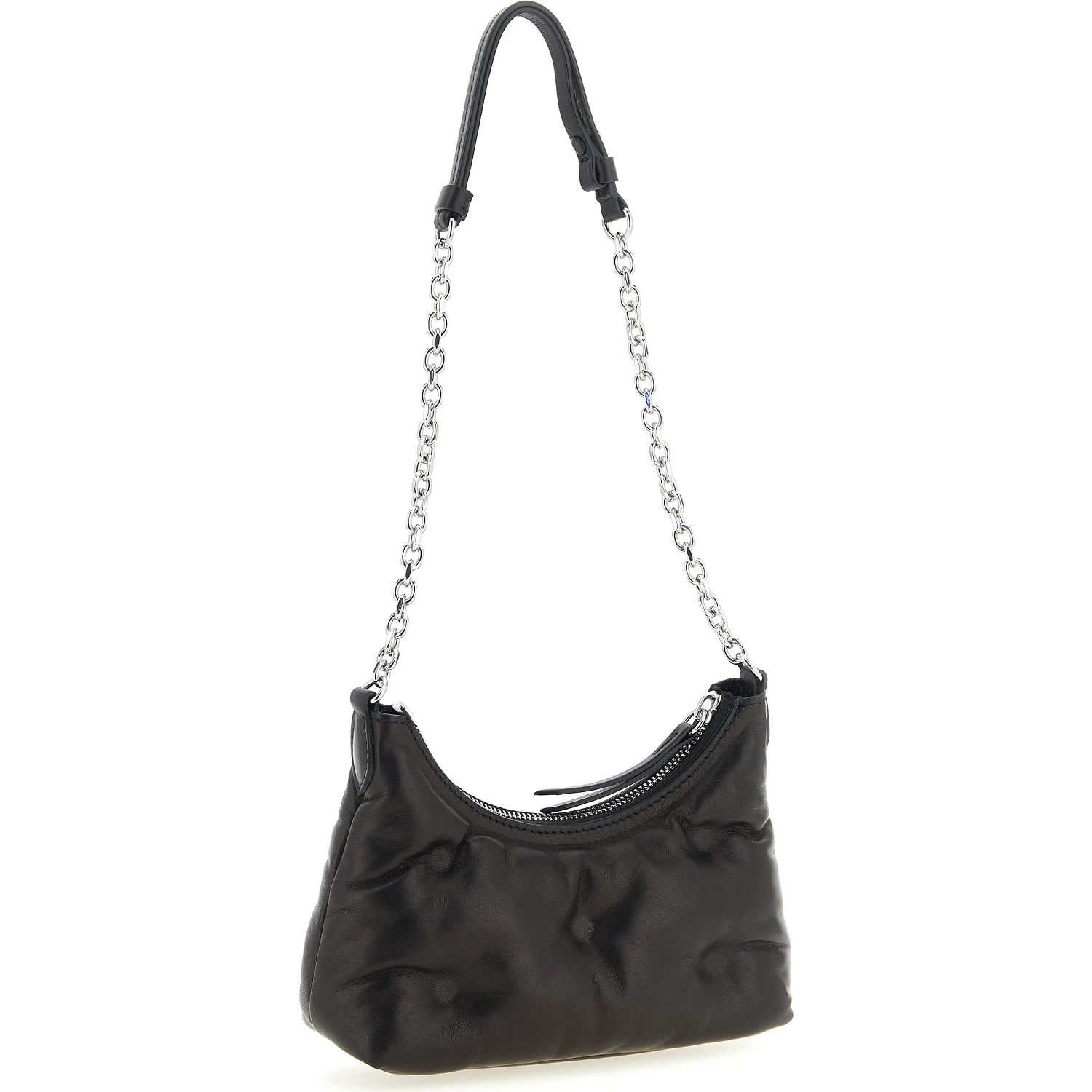 Black Lamb Leather Crossbody Bag