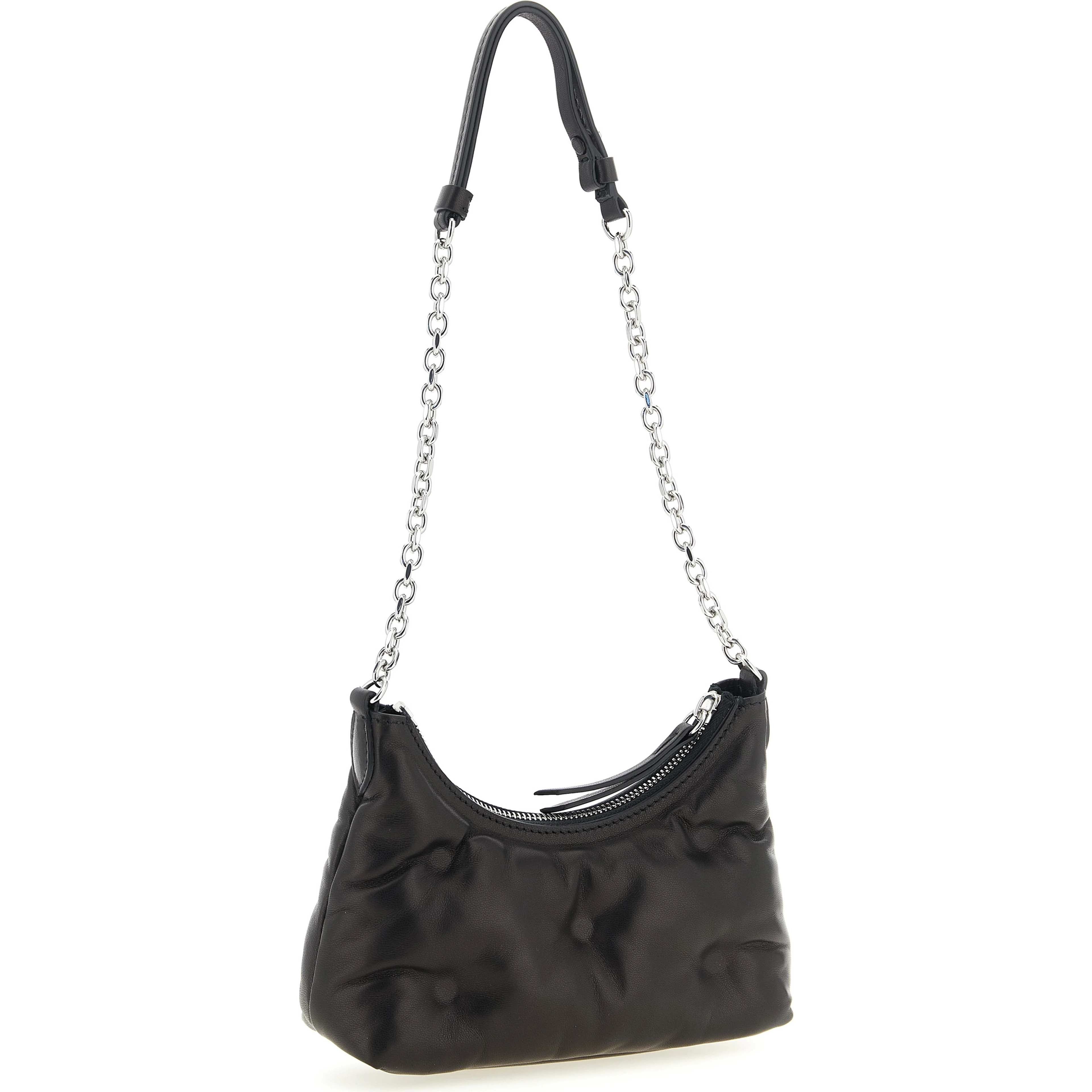 Black Lamb Leather Crossbody Bag