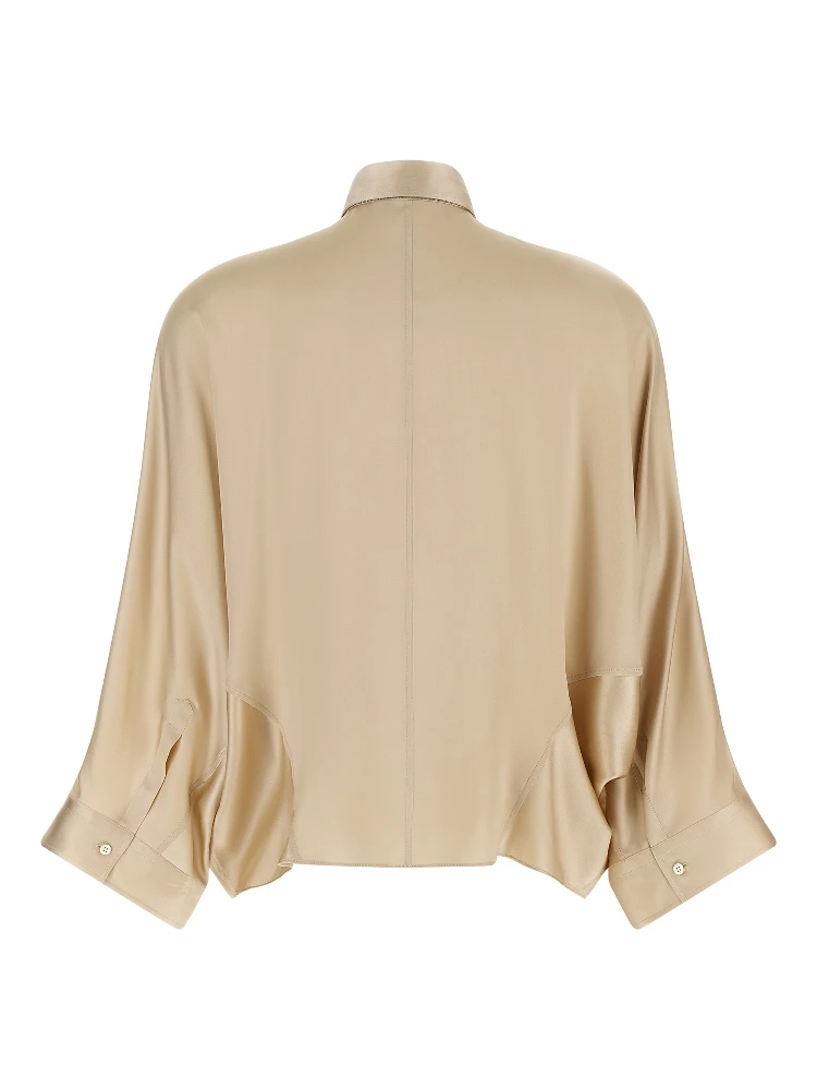 Beige Silk Blouse