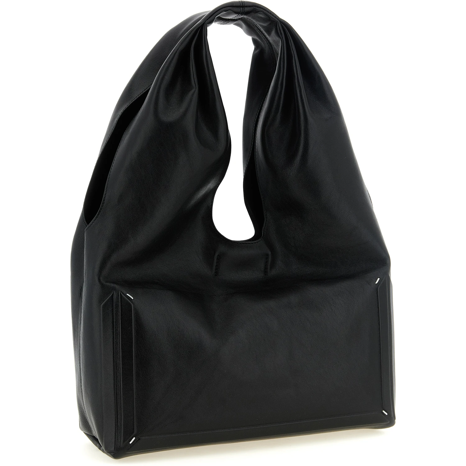 Black Lamb Leather Shoulder Bag