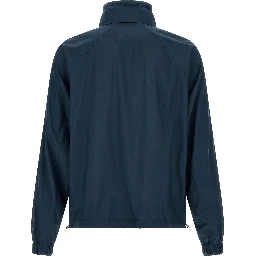 Blue Polyester Full-Length Jacket