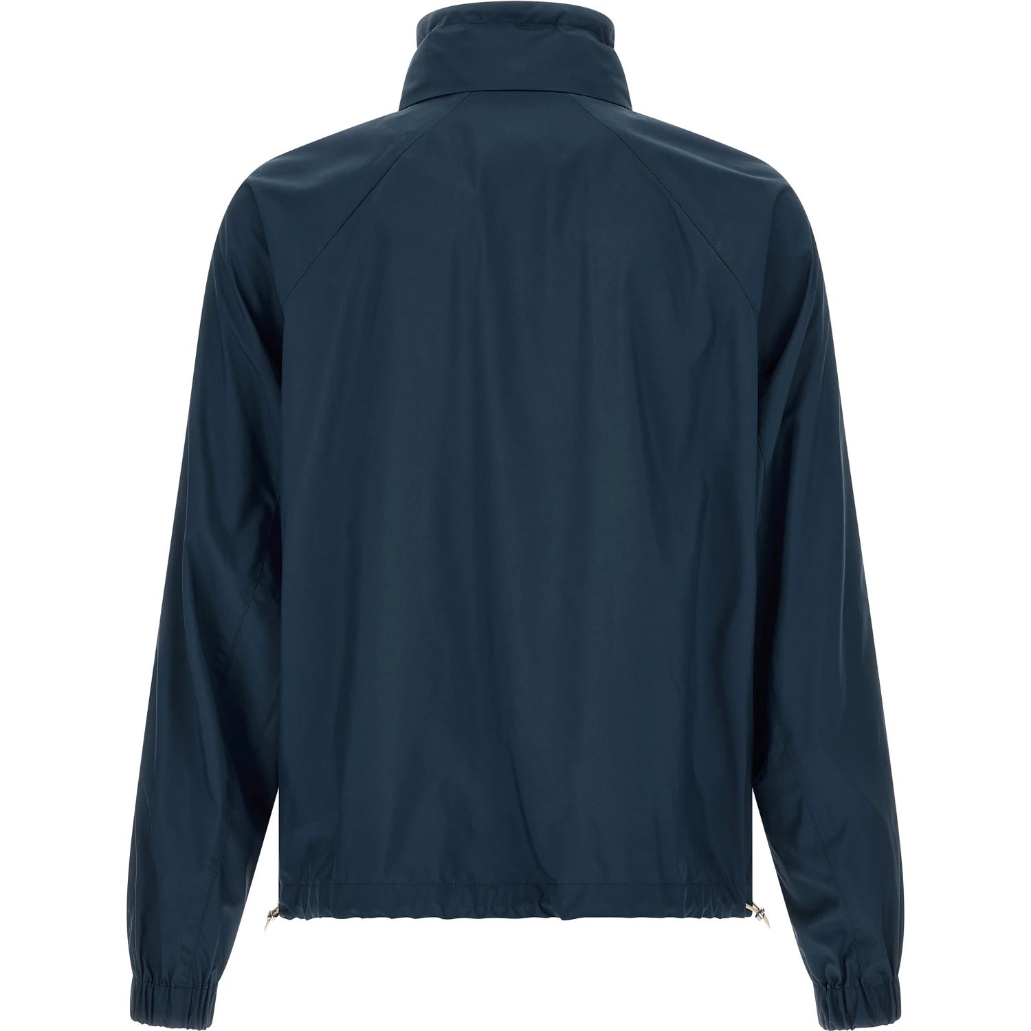 Blue Polyester Full-Length Jacket