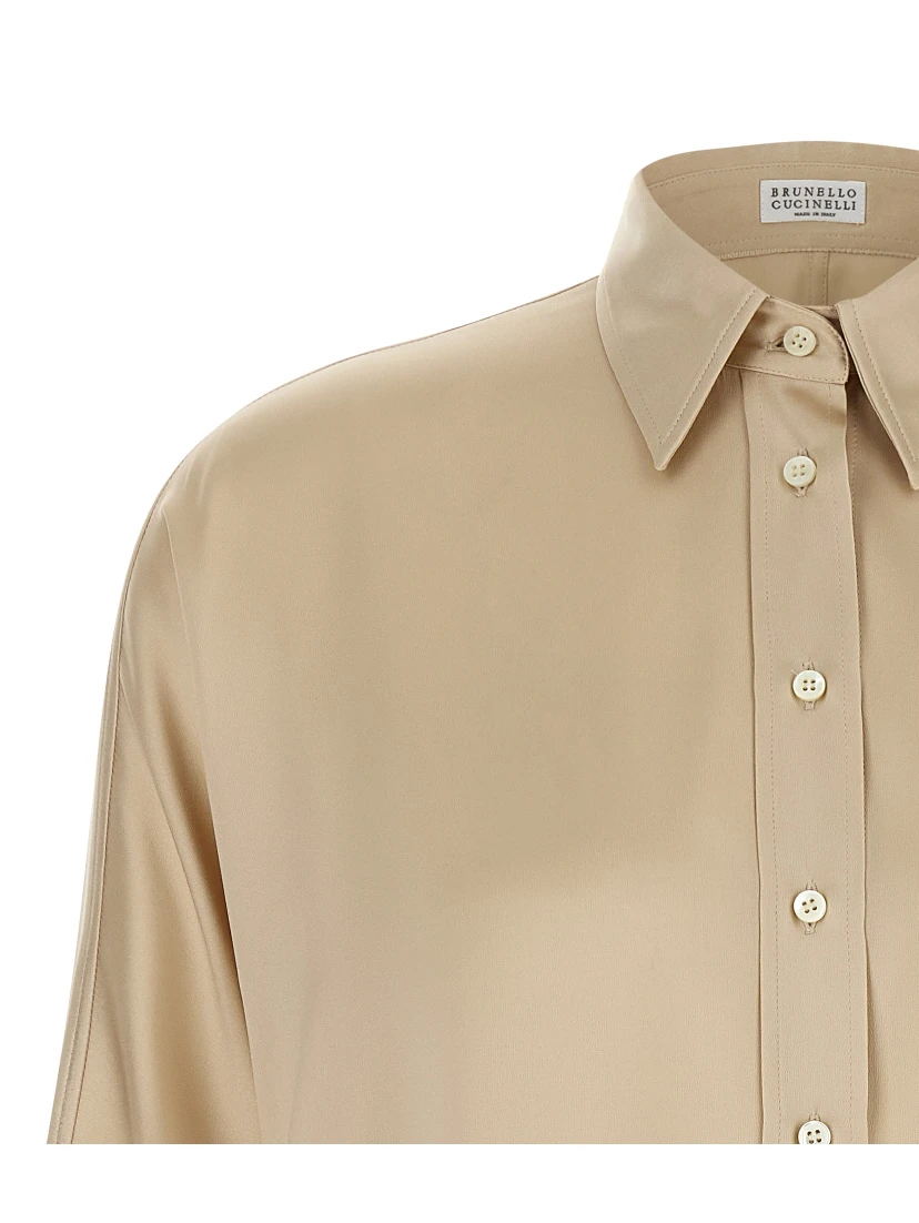 Beige Silk Blouse