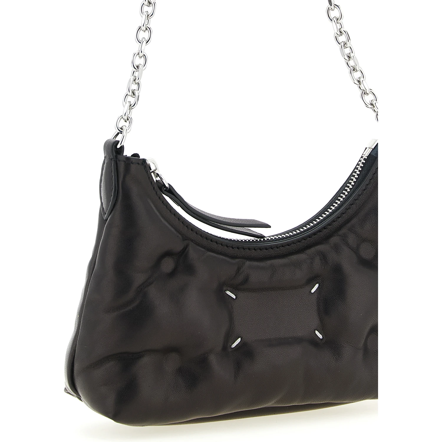 Black Lamb Leather Crossbody Bag