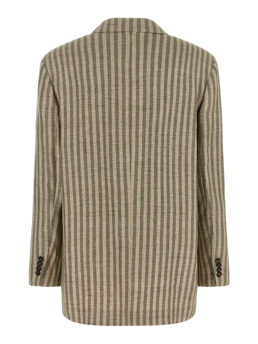 Bicolor Linen Blazer