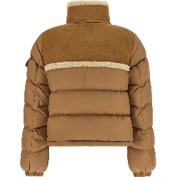 Beige Polyester Full-Length Jacket