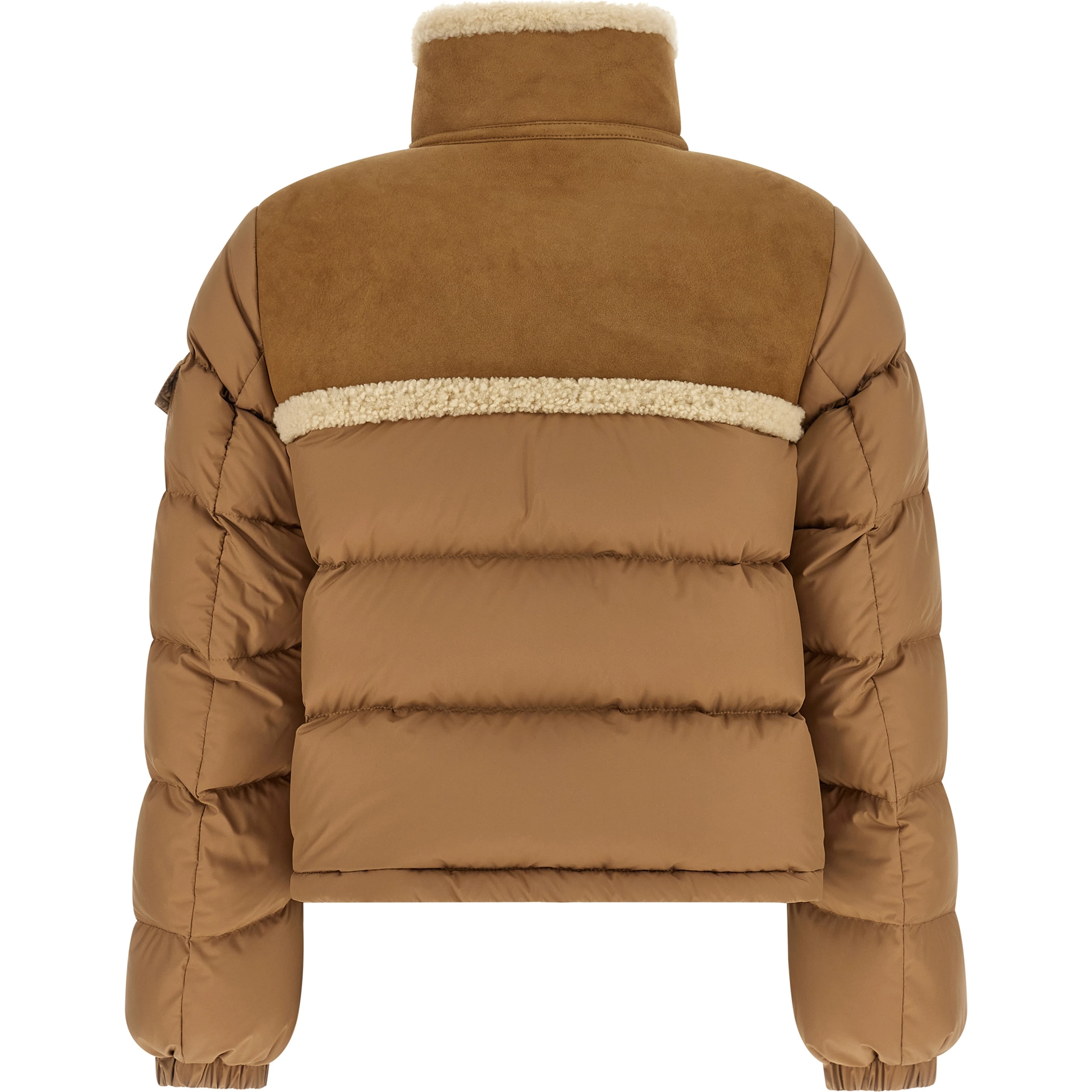 Beige Polyester Full-Length Jacket