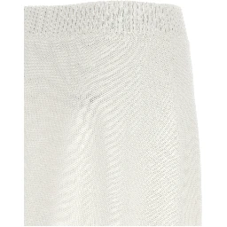 White Cotton Long Skirt