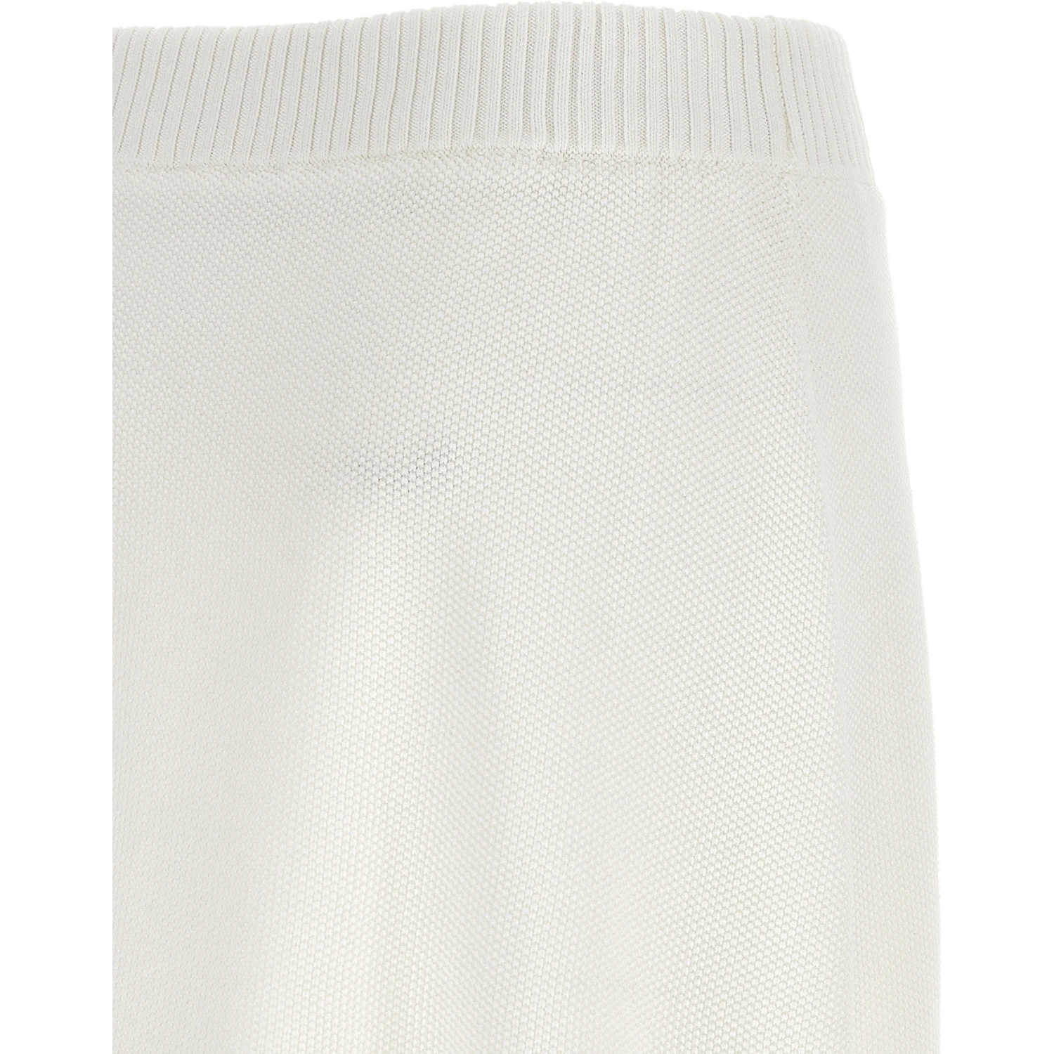White Cotton Long Skirt