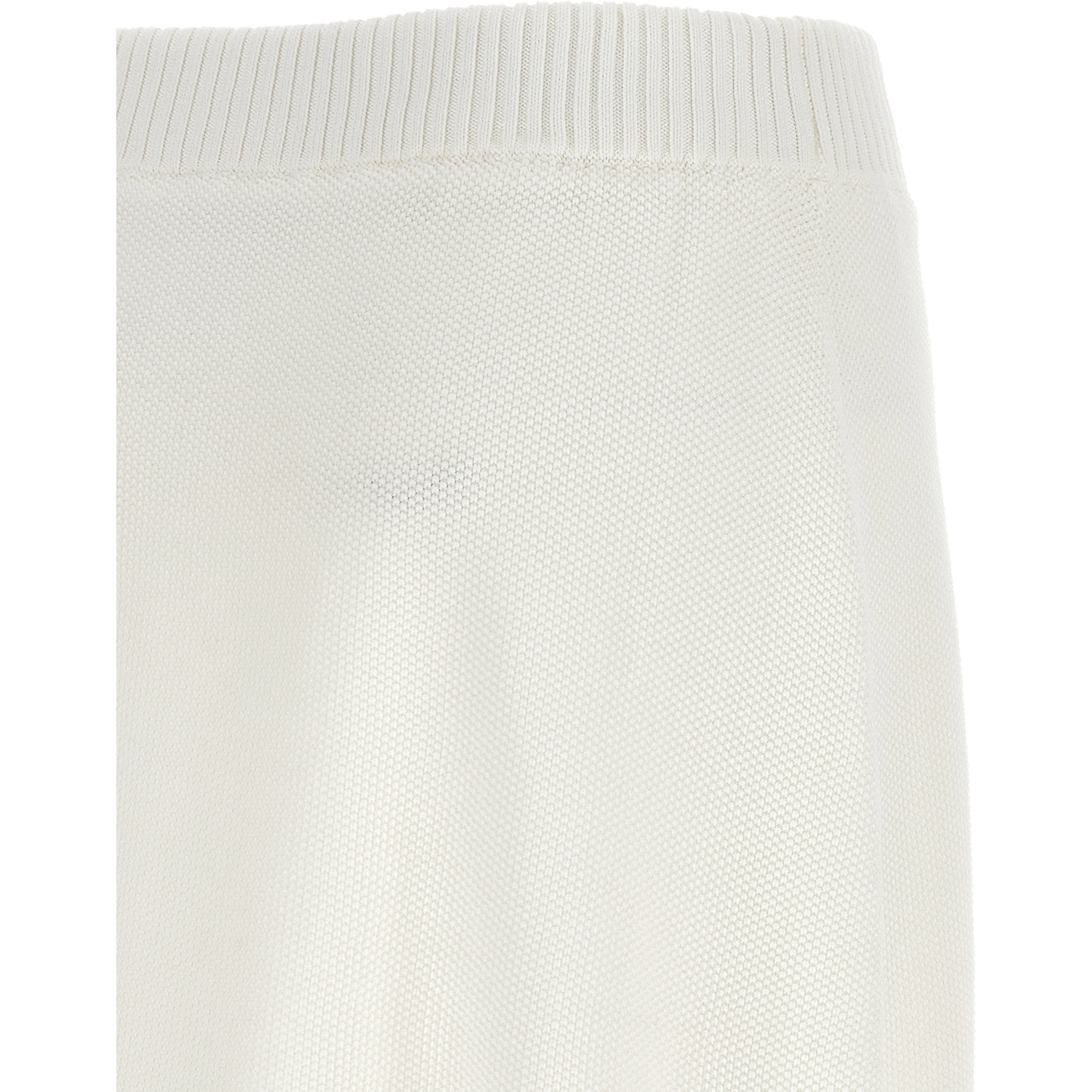 White Cotton Long Skirt