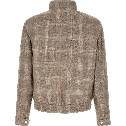 Brown Wool Full-Length Jacket