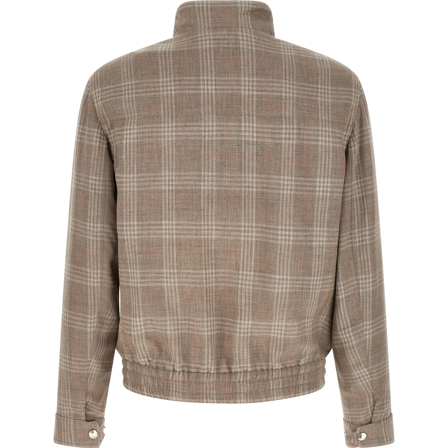 Brown Wool Full-Length Jacket