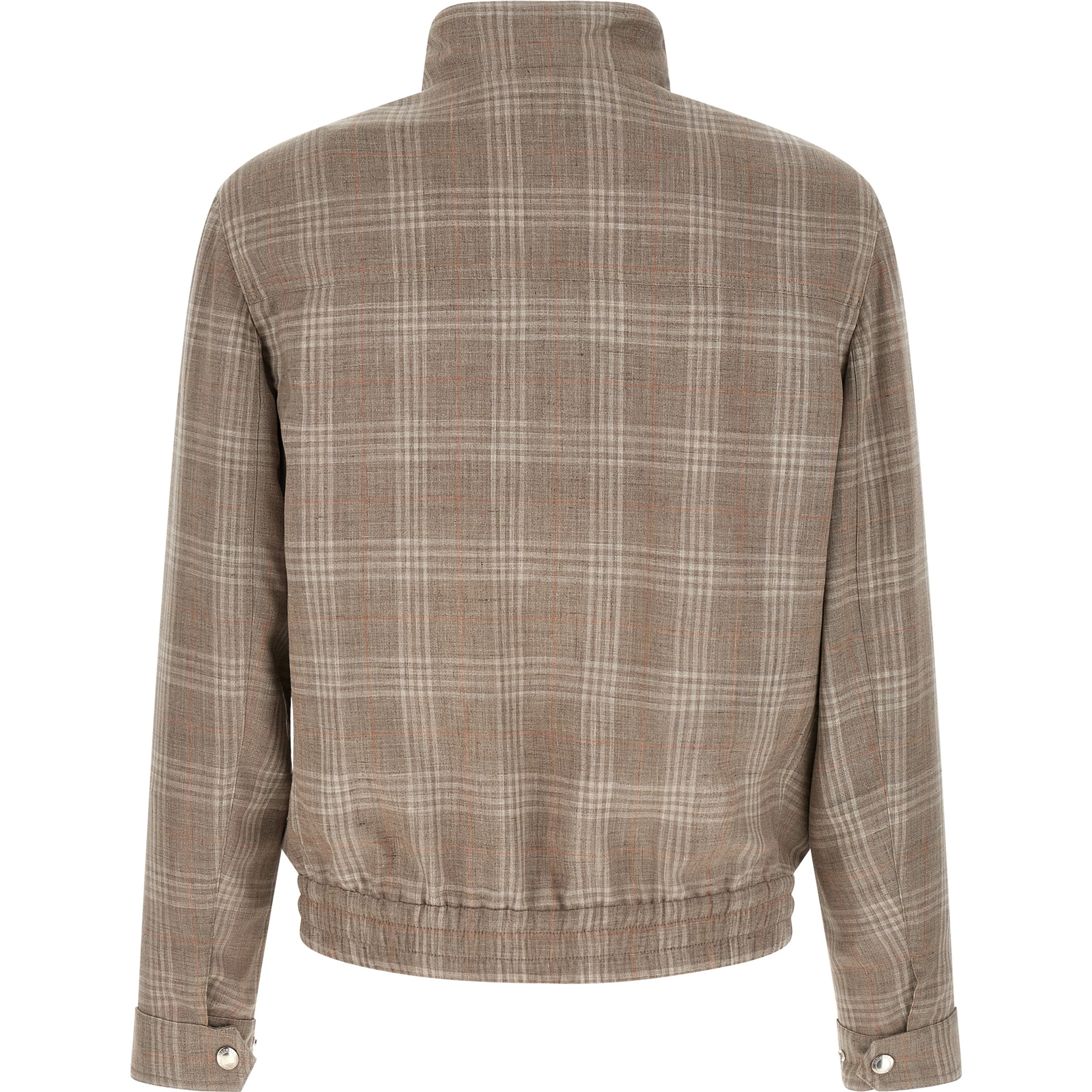 Brown Wool Full-Length Jacket